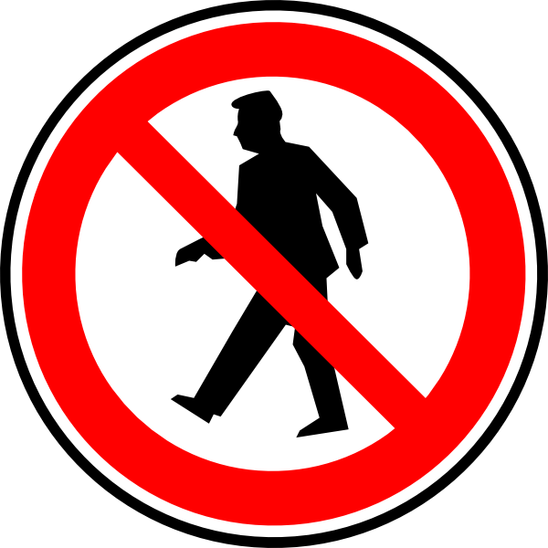 No Walking Pedestrians Clip Art At Clker Com   Vector Clip Art Online