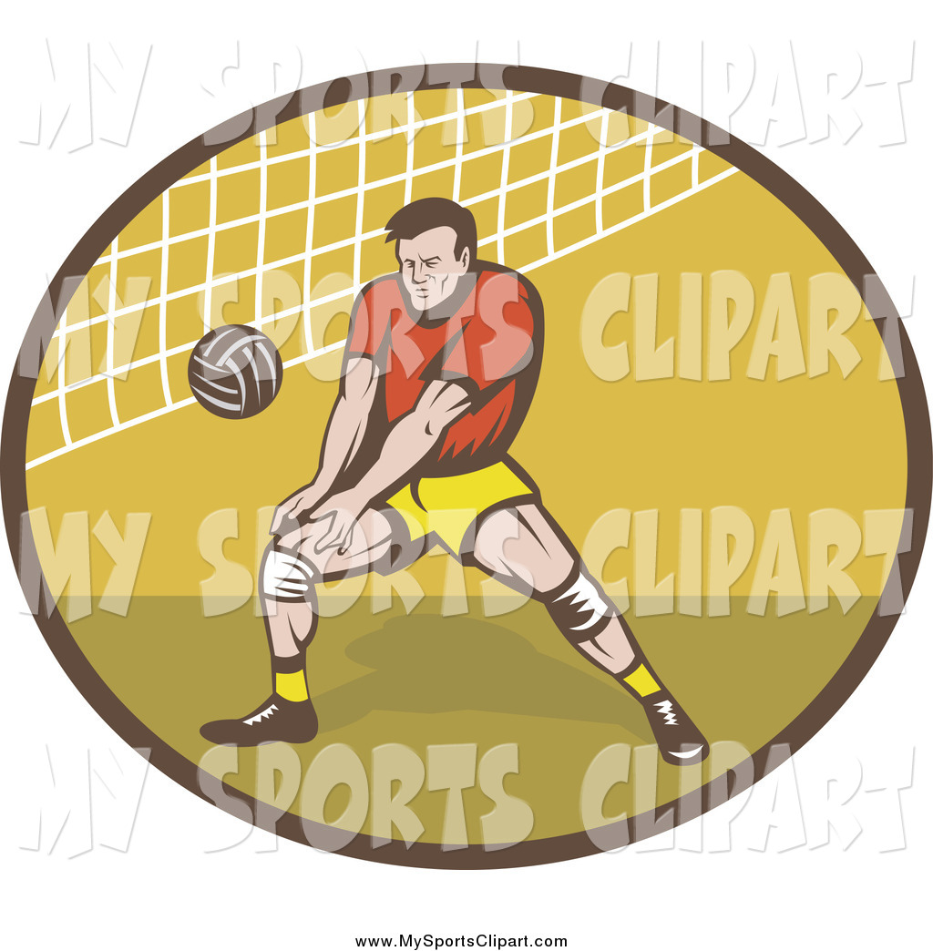 Preview  Sports Clip Art Of A Male Volleyball Player By Patrimonio