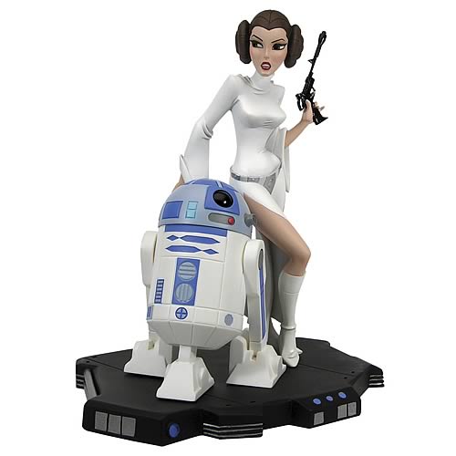 Star Wars Animated Princess Leia And R2 D2 Maquette   Gentle Giant