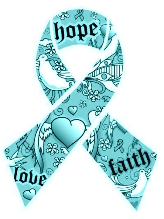 Teal Ribbon For Cervical Cancer Awareness   Cancer Sucks   Pinterest