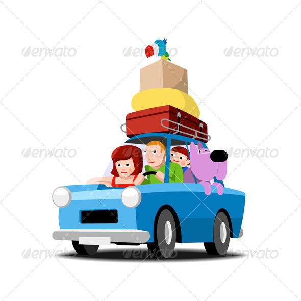 Family Cartoon Characters Car Pictures