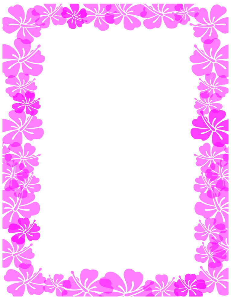 Free Borders And Clip Art   Hibiscus Themed Clip Art And Borders