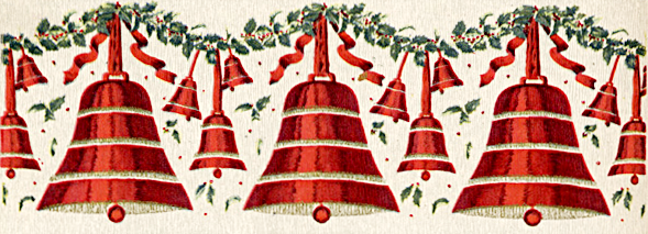 Free Vintage Christmas Belles And Holly Background   1913