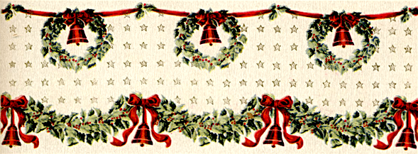 Free Vintage Christmas Bells Pattern Background 1913 Free Vintage