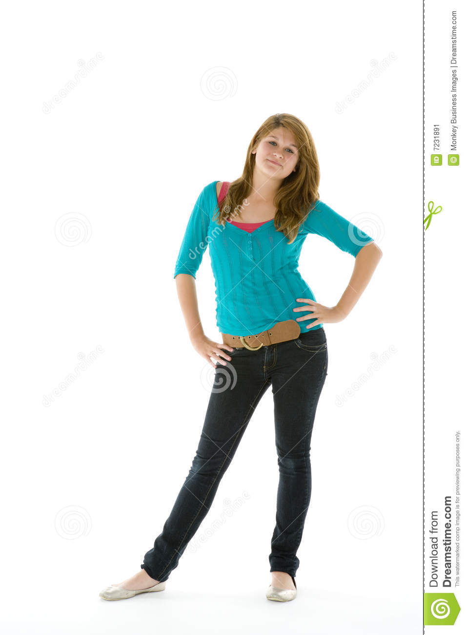 Full Length Portrait Of Teenage Girl Stock Image   Image  7231891