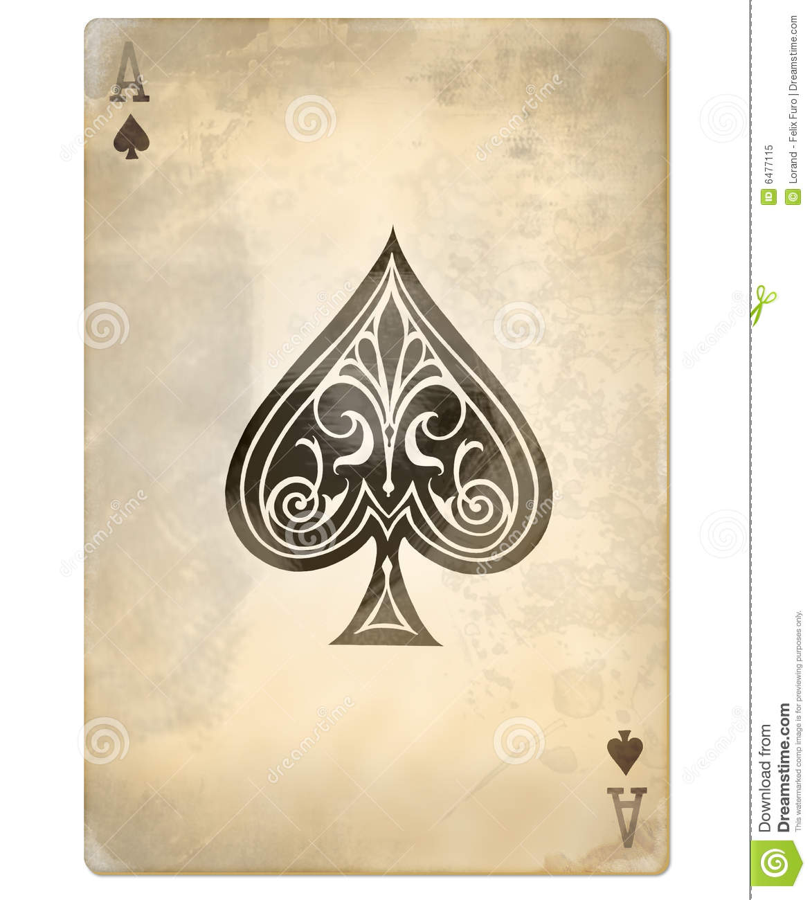Old Ace Of Spades Royalty Free Stock Photo   Image  6477115