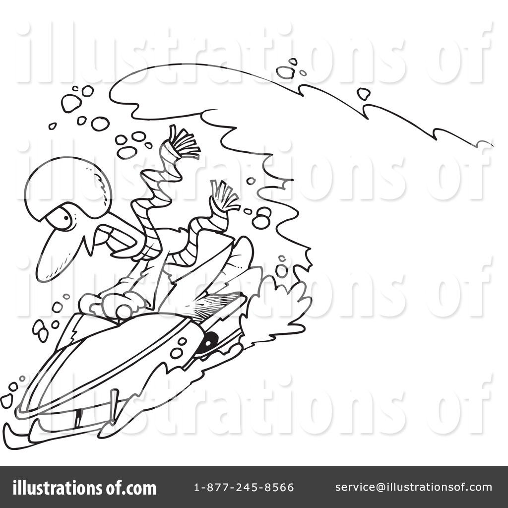 Snowmobile Clipart  1048283   Illustration By Ron Leishman