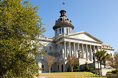 South Steps And Entrance To The South Carolina State Capitol Building    