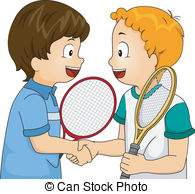 Sportsmanship Handshake   Illustration Featuring Young