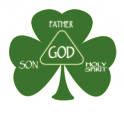 Three Leaf Clover And A Symbol For The Son Father And Holy Spirit
