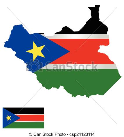 Vector Clip Art Of South Sudan Flag   Flag And Coat Of Arms Of The