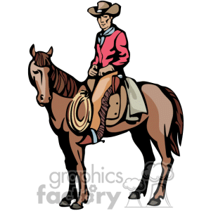 Western Cowboy Cowboys Vector Wild West Horse Horses