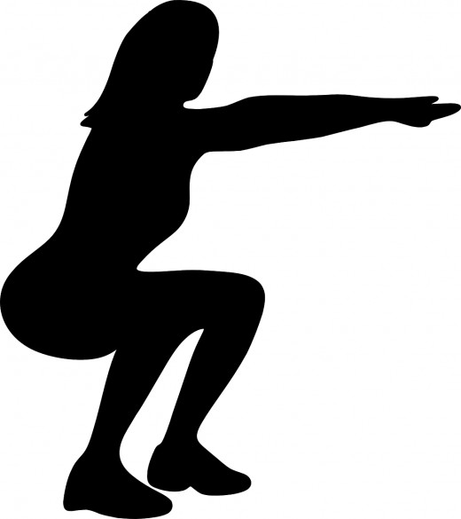 Woman S Silhouette Doing A Squat With Her Own Bodyweight 
