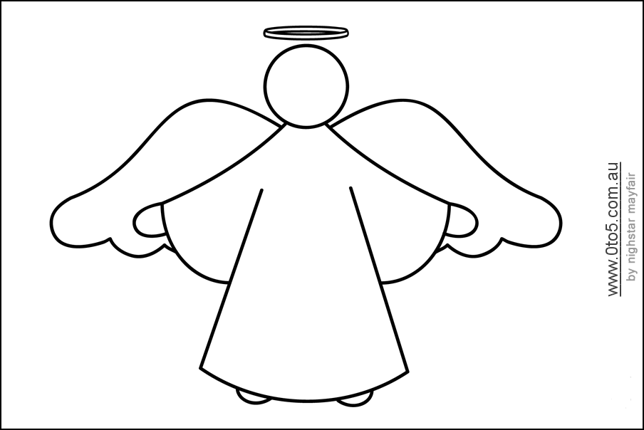 Angel Templates For Angel Trees   This Template Shows A Christmas    