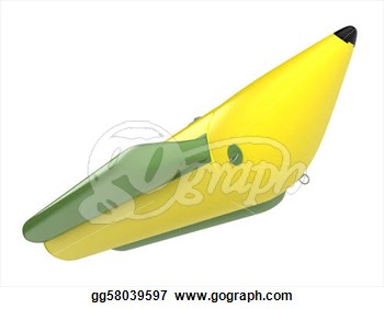 Banana Boat Isolated On White Background  Clipart Drawing Gg58039597