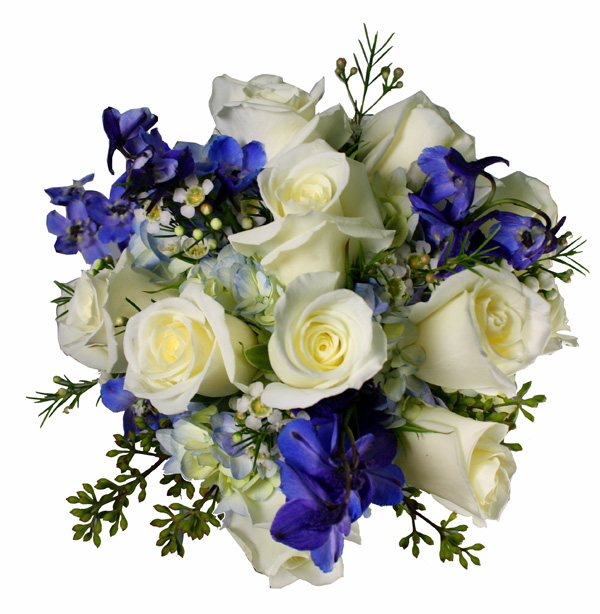Blue White Bridal Bouquet Posted On Sep 18th 2010 In Blue Flowers    