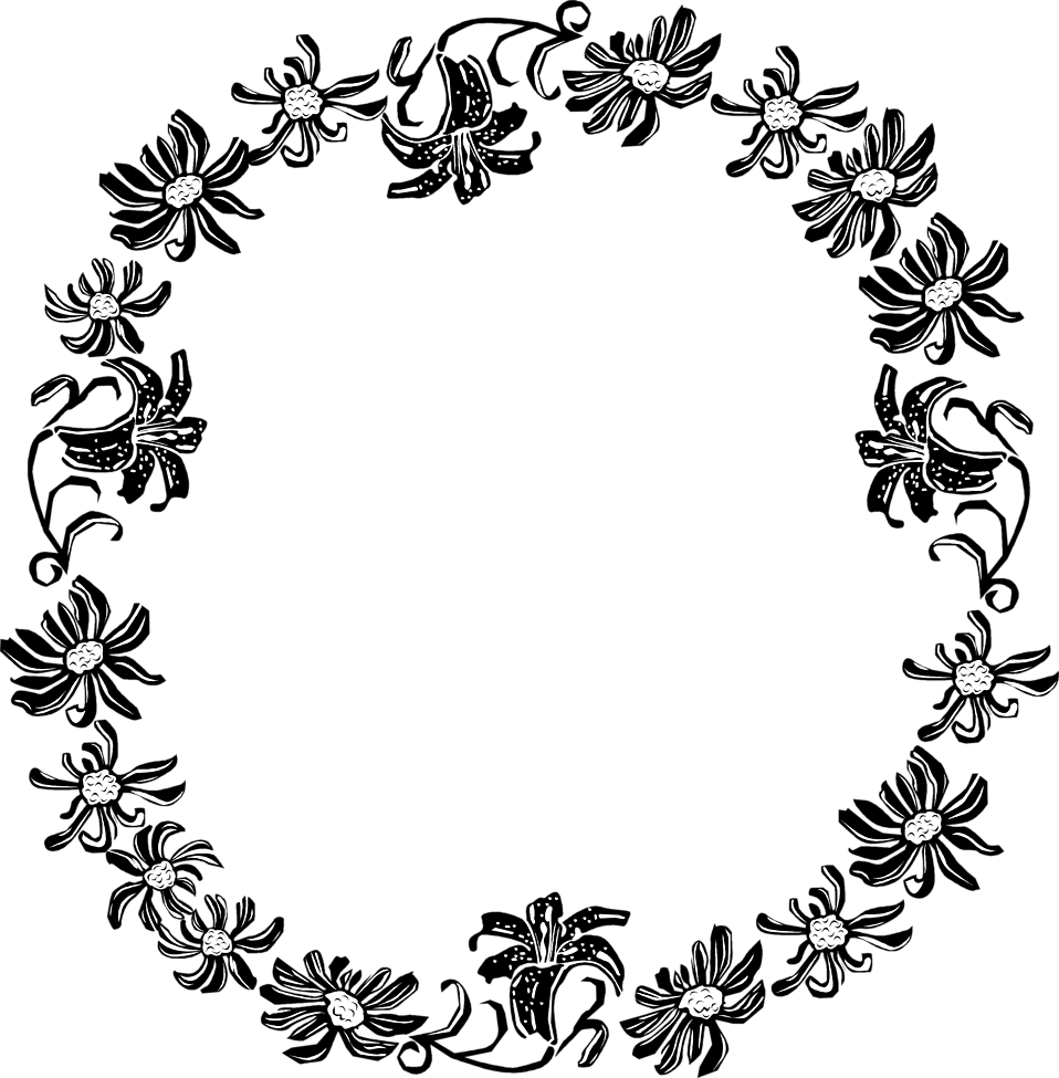 Border Flowers   Free Stock Photo   Illustration Of A Floral Frame