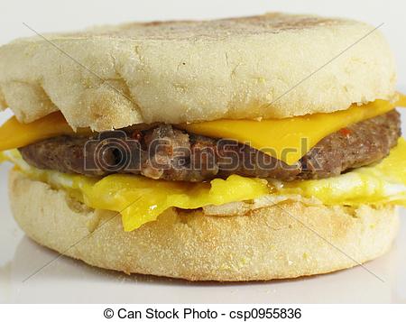 Breakfast Sausage Patty Clipart Breakfast Sandwich  An English