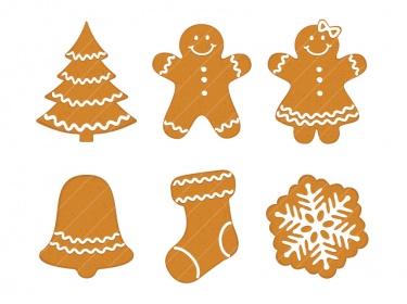 Christmas Gingerbread Cookies Clip Art Ca016   Meylah