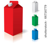 Clean Carton Tetra Pak  Vector Illustration Of Box Or Carton Of Milk
