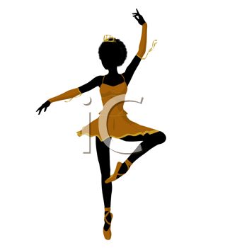 Clip Art Illustration Of An African American Ballet Dancer   Royalty