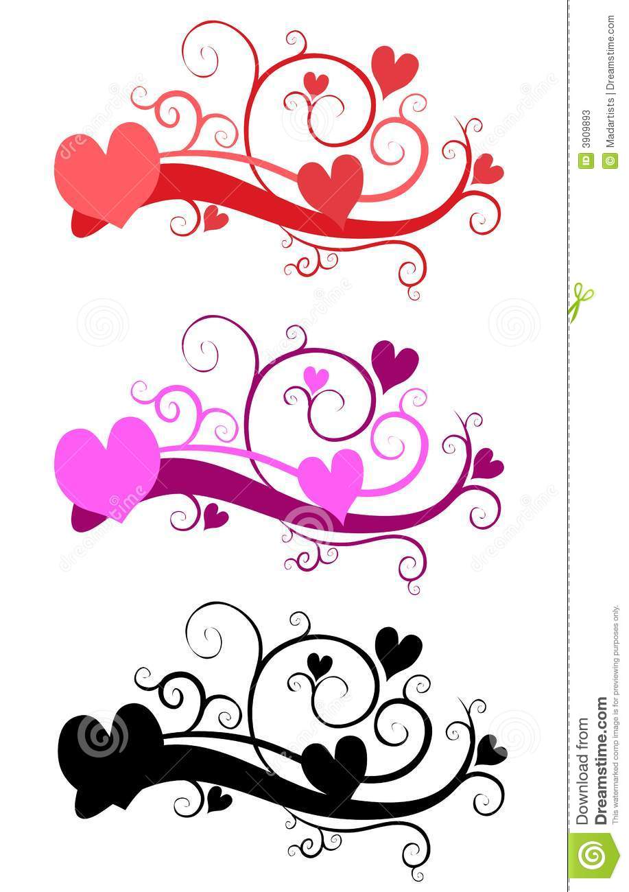 Decorative Valentine S Day Clip Art Stock Photos   Image  3909893