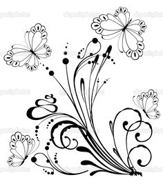 Flower Drawings   Beautiful Grunge Background With Tropical Flowers