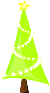 Free Christmas Tree Clip Art Image   Stylish Christmas Tree With    