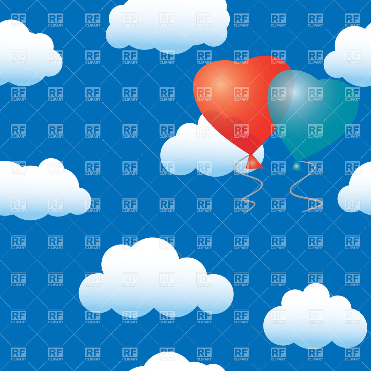 Heart Shaped Balloons In The Sky Backgrounds Textures Abstract