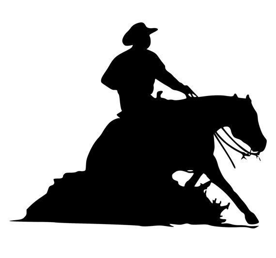 Horse Decal Western Horse Wall Sticker Reining Horse Decal 2  28x22