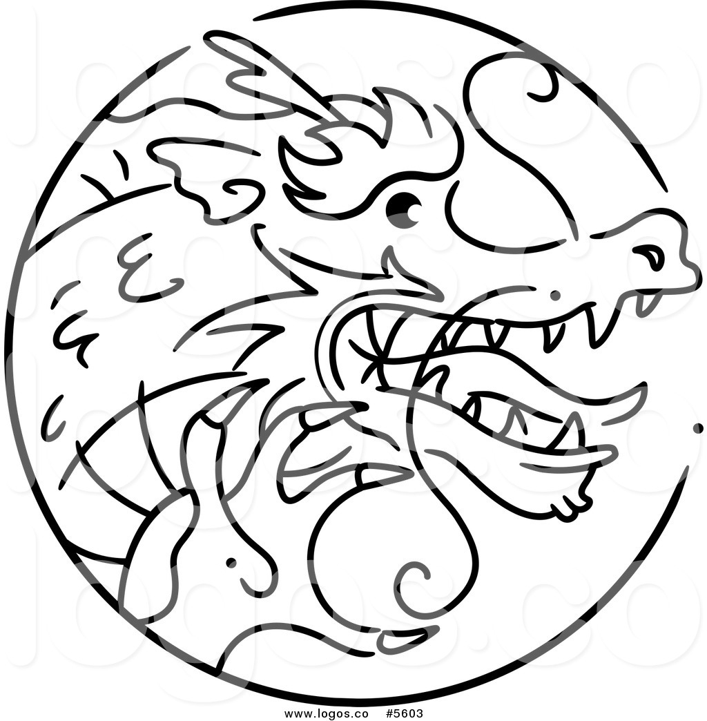    Of A Black And White Chinese Zodiac Dragon Circle By Bnp Design Studio