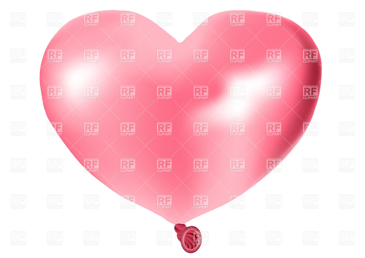 Pink Heart Shaped Balloon 25346 Download Royalty Free Vector Clipart