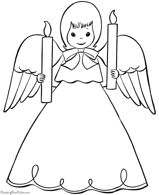 Printable Christmas Candle Coloring Pages 