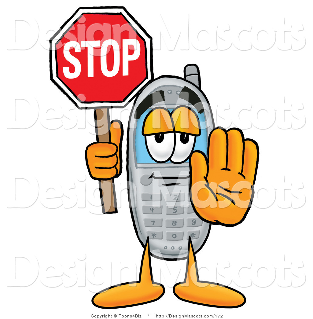 Royalty Free Clipart Of A Telephone This Cell Phone Character