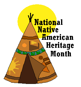Teepee With Native American Heritage Month Title 2 Clipart