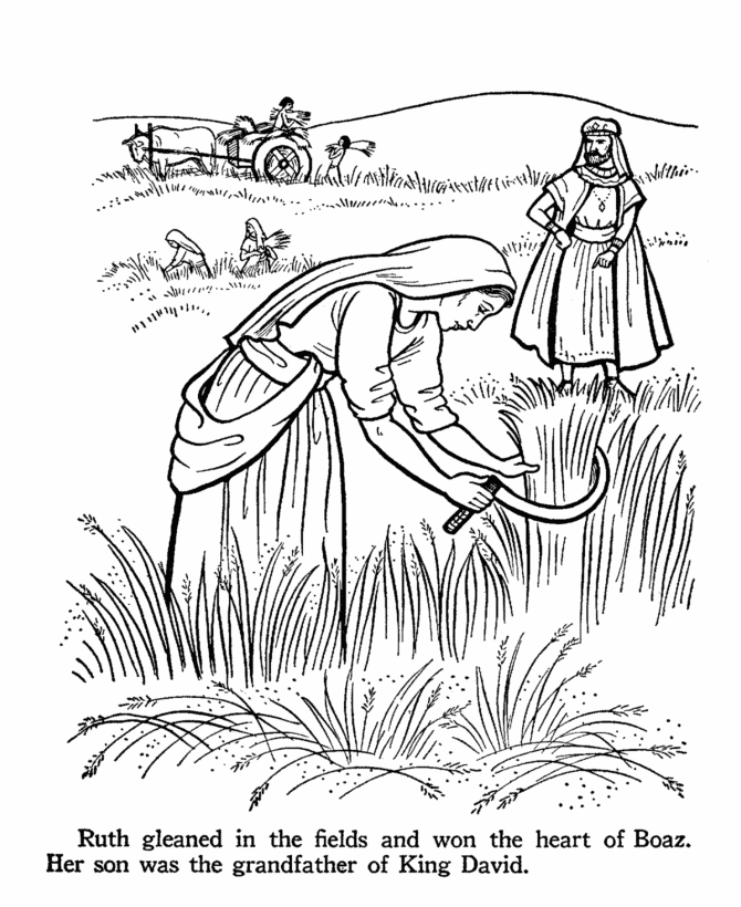 To Color This Coloring Page Of Ruth While You Tell The Story Of  Ruth
