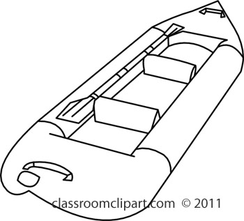 Transportation   Rubber Raft R411c   Classroom Clipart