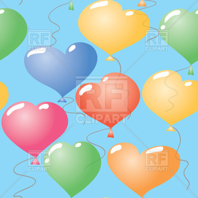 With Heart Shaped Balloons Download Royalty Free Vector Clipart  Eps