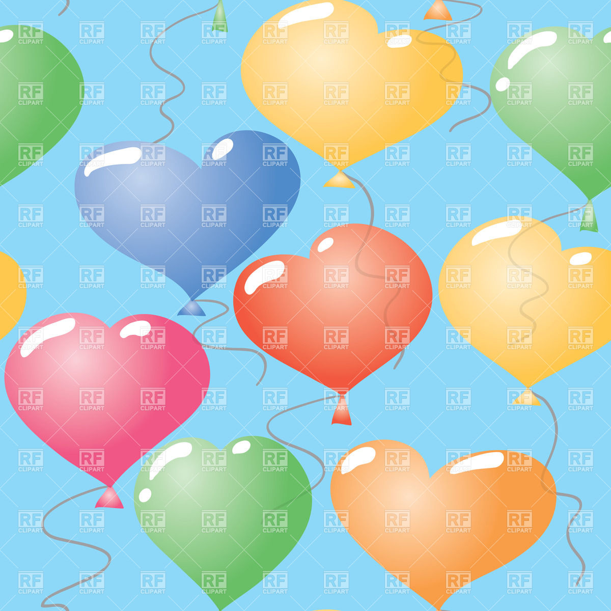 With Heart Shaped Balloons Download Royalty Free Vector Clipart  Eps