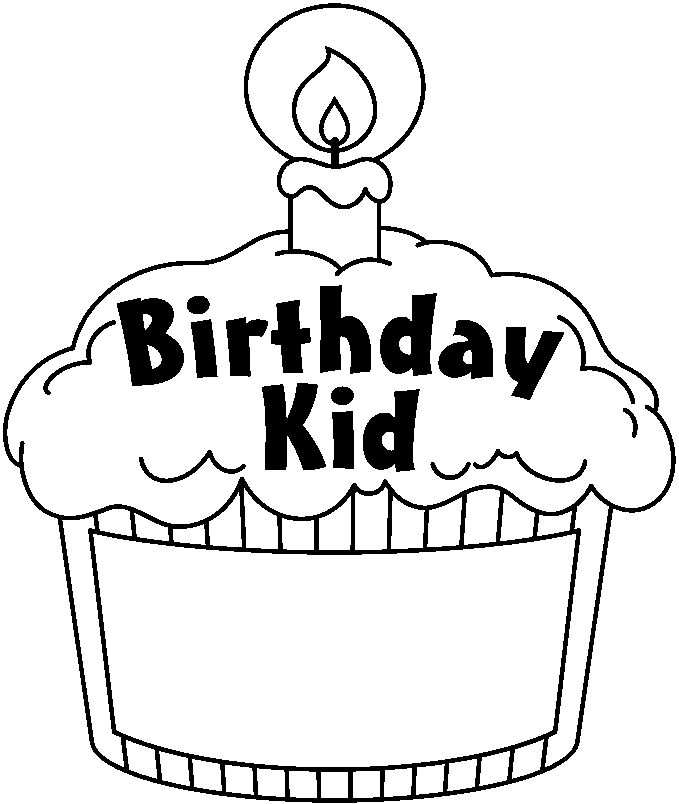 Birthday Cupcake2 Bw Bmp  679 804    Teacher S Clip Art   Pinterest