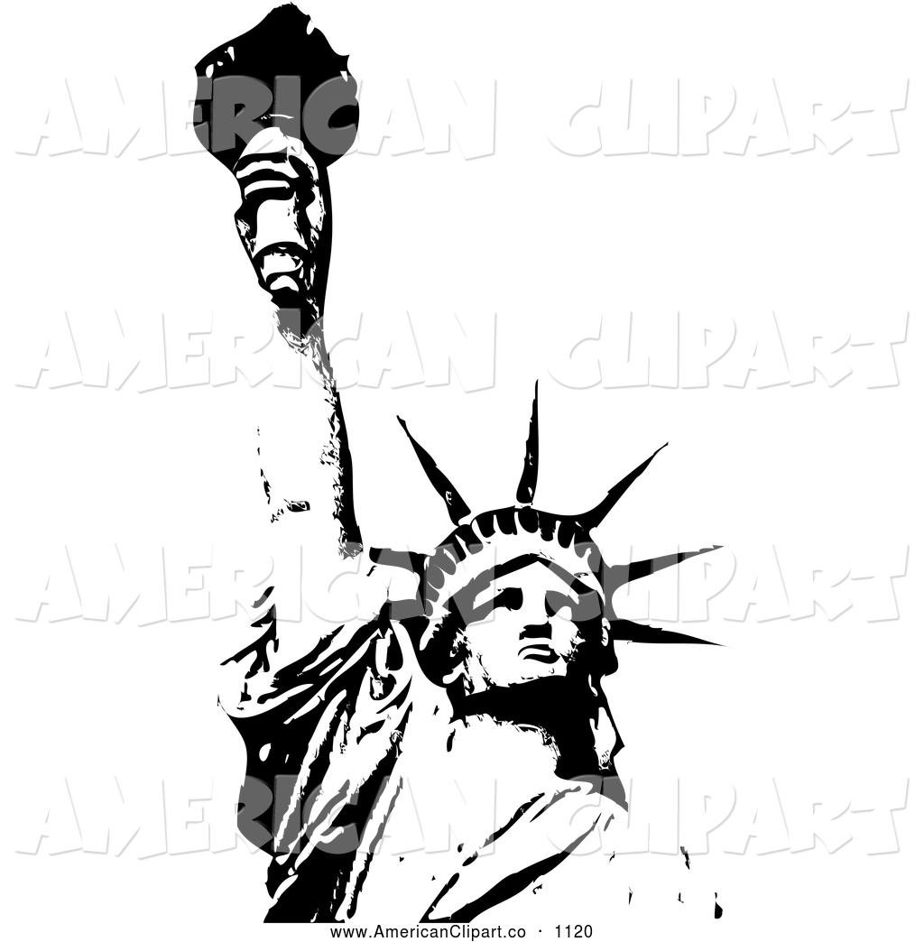 Black And White Statue Of Liberty