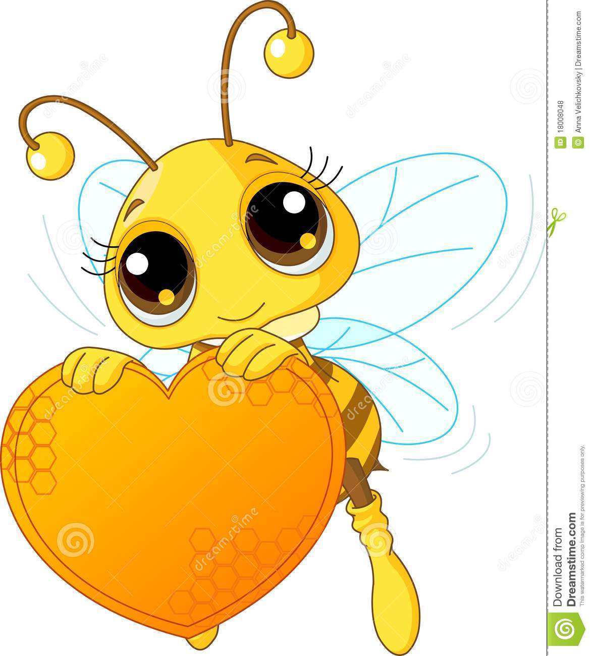 Cute Bee Holding A Sweet Heart Royalty Free Stock Photos   Image    