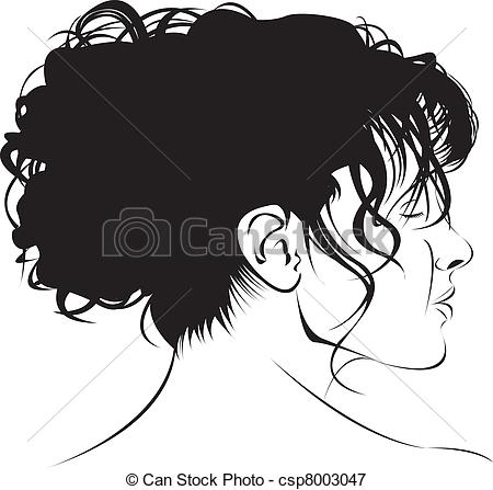 Illustration Of Updo   Sassy Hair Updo Csp8003047   Search Clipart