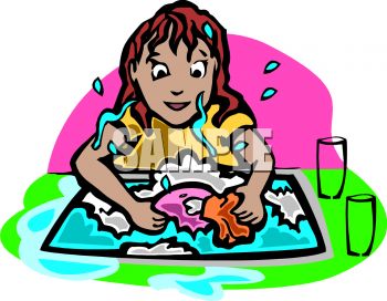 Mess Clipart 0511 1105 1016 0708 Little Girl Making A Mess Washing    