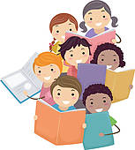 Reading Book Clip Art Eps Images  9266 Reading Book Clipart Vector