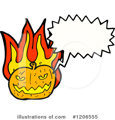 Royalty Free  Rf  Flaming Jack O Lantern Clipart Illustration  1206555