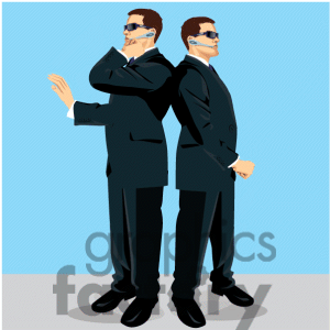 Royalty Free Two Cia Agents Clipart Image Picture Art   382224