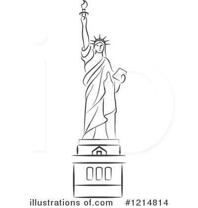 Statue Of Liberty Clipart Black And White More Clip Art Illustrations