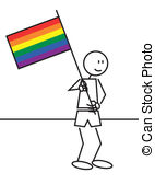Stick Figure Gay Flag   A Stick Figure Of A Boy With A Gay
