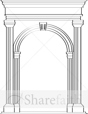 Stone Arch In Roman Architecture   Church Clipart